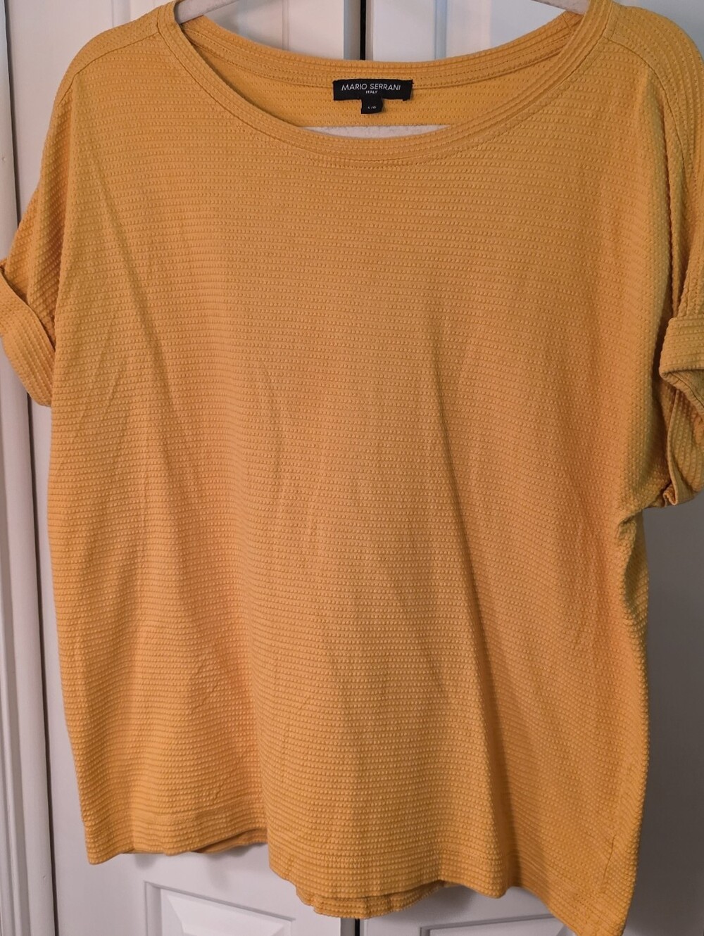 Mario Serrani Mustard Yellow Short Sleeve Tee Sz L